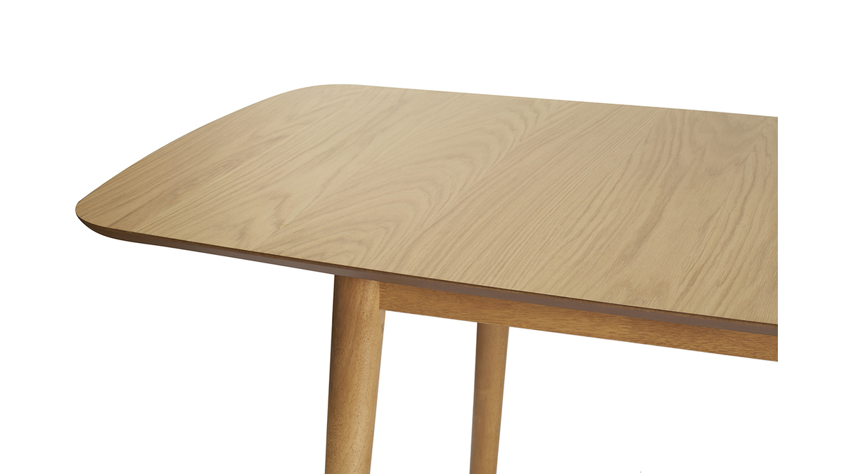 Tavolo da pranzo rettangolare allungabile in legno chiaro rovere L180-220 cm EGO