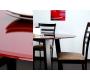 Tavolo Dalton Light Cappuccino - Piano in vetro rosso