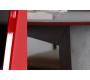 Tavolo Dalton Light Cappuccino - Piano in vetro rosso