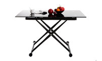 Tavolo design regolabile in altezza colore nero  NORA