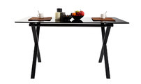 Tavolor design in vetro temperato colore nero ALEXA