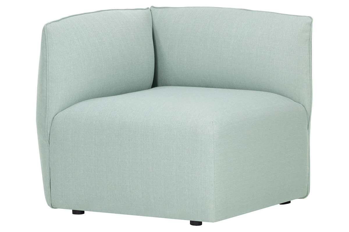 Angolo divano design in tessuto celeste MODULO