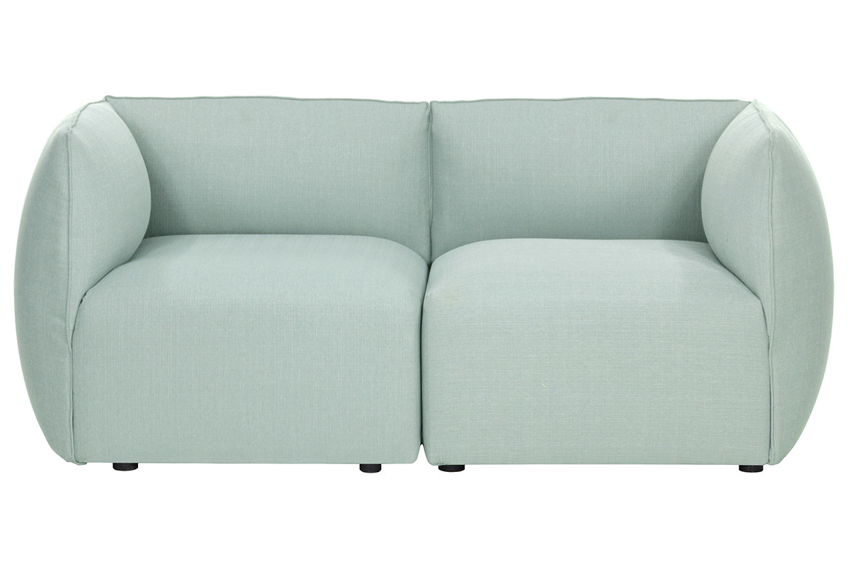 Angolo divano design in tessuto celeste MODULO