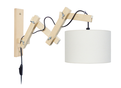 Applique da parete design snodata in legno ARMS