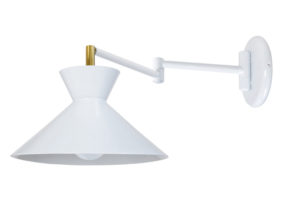 Applique da parete snodata design Bianco LEEDS