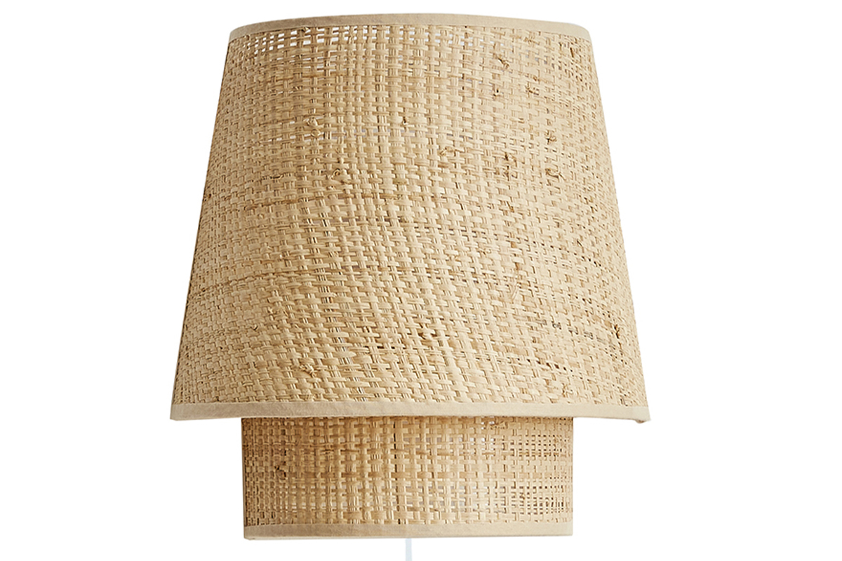 Applique design in fibra di rafia H25 cm JUME