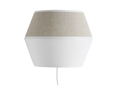 Applique in cotone bianco e lino naturale CONIE