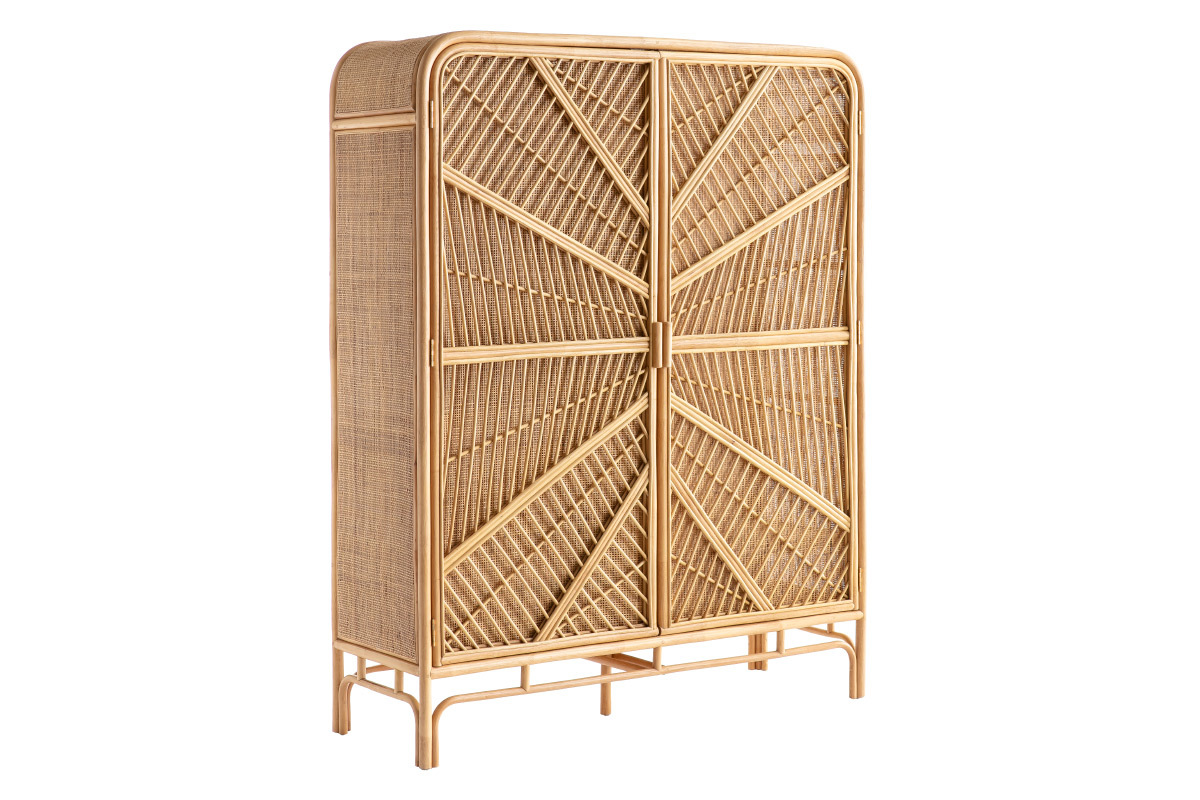 Armadio 2 ante in rattan L140 cm GALON