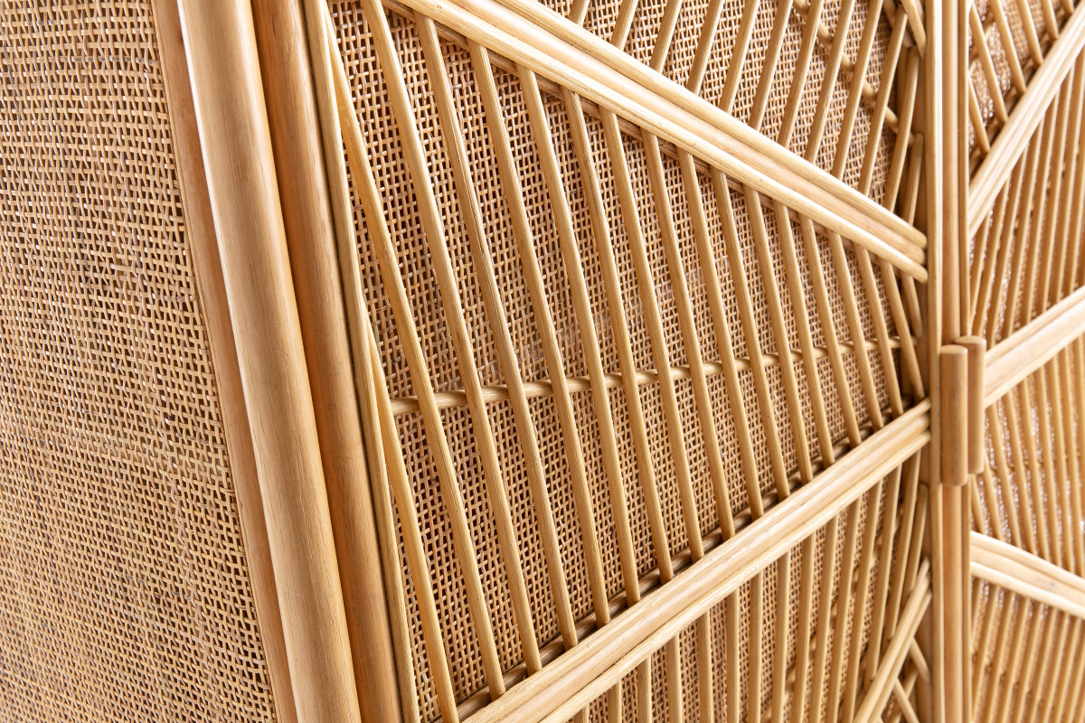 Armadio 2 ante in rattan L140 cm GALON