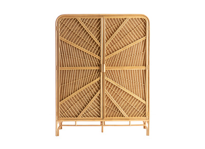Armadio 2 ante in rattan L140 cm GALON - Armadio 2 ante in rattan L140 cm GALON