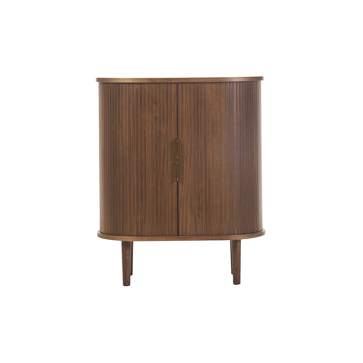 Armadio alto vintage con ante scorrevoli in legno scuro noce L70 cm EPIC