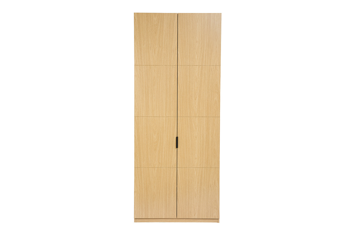 Armadio con appendiabiti in finitura legno di quercia L90 cm GARENCE