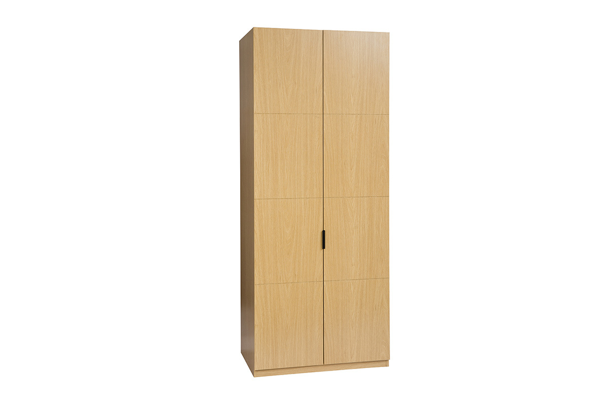 Armadio con appendiabiti in finitura legno di quercia L90 cm GARENCE
