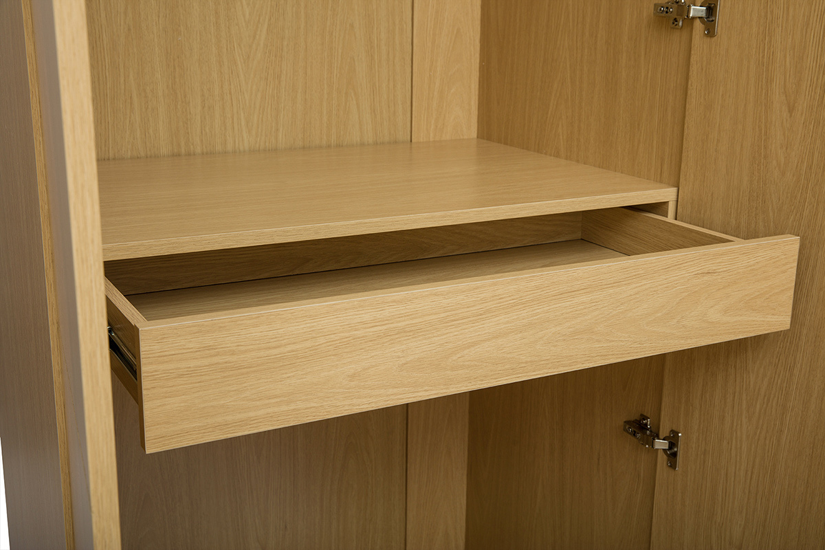 Armadio con appendiabiti in finitura legno quercia L90 cm GARENCE