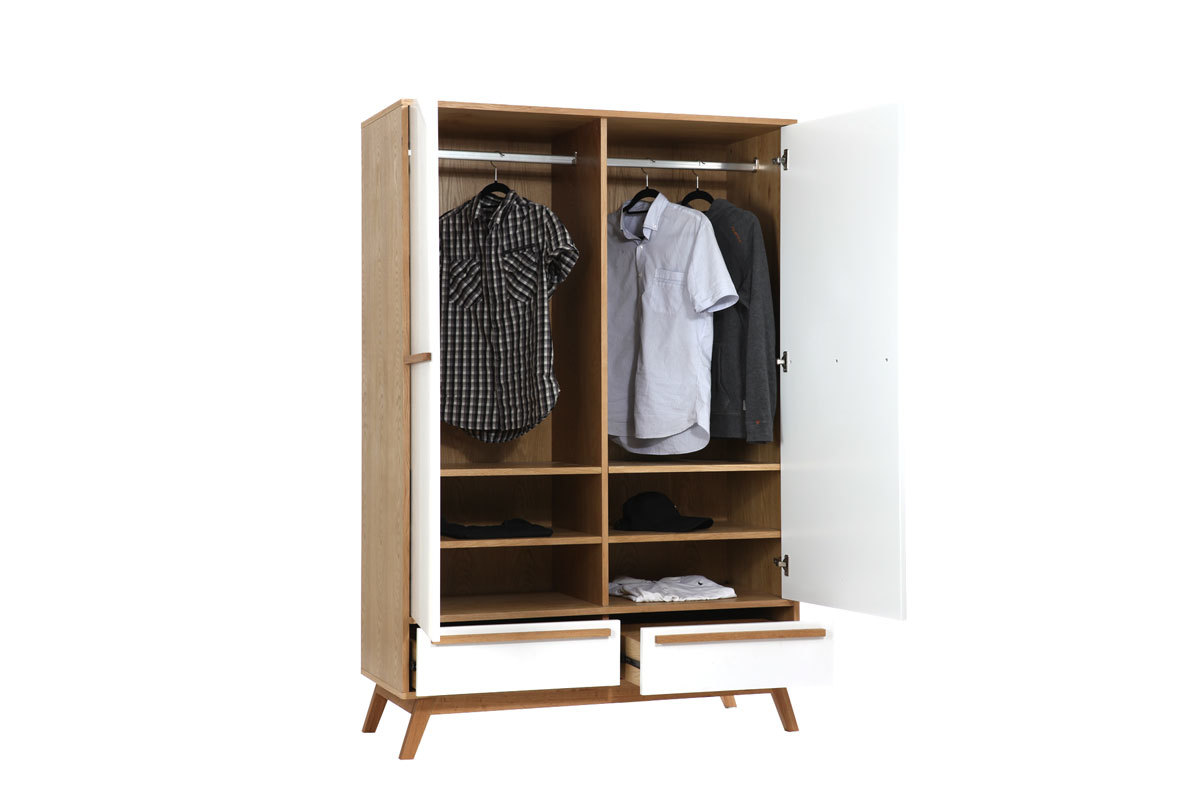 Armadio due ante design scandinavo HELIA