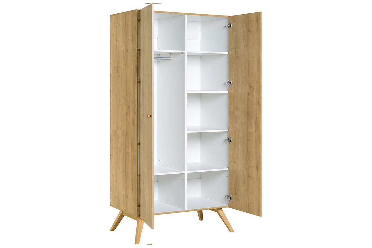 Armadio scandinavo finitura rovere chiaro MAHE