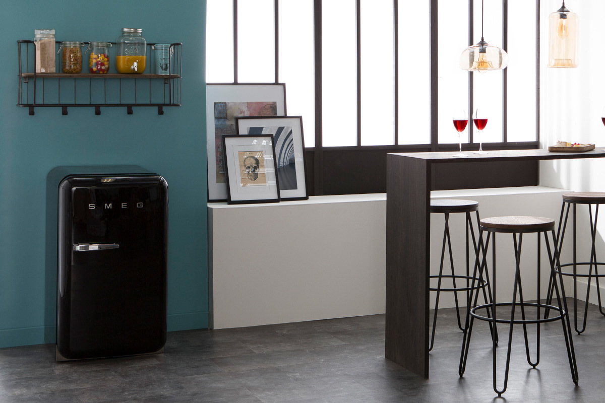 Attaccapanni da parete in metallo e legno 85 cm MANUFACTURE