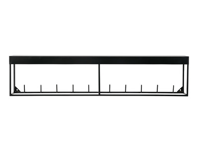 Attaccapanni da parete in metallo Nero 90 cm PEG