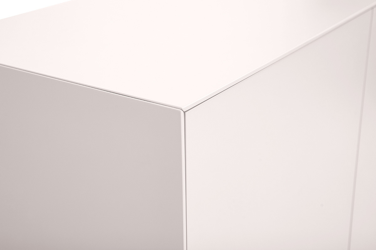 Buffet alto beige 2 porte 1 cassetto L90 cm GRAY