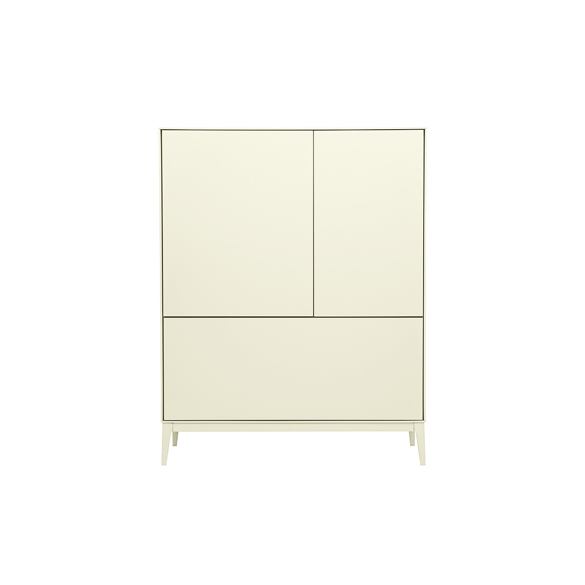 Buffet alto beige 2 porte 1 cassetto L90 cm GRAY