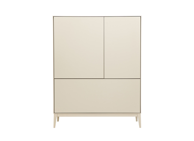 Buffet alto beige 2 porte 1 cassetto L90 cm GRAY