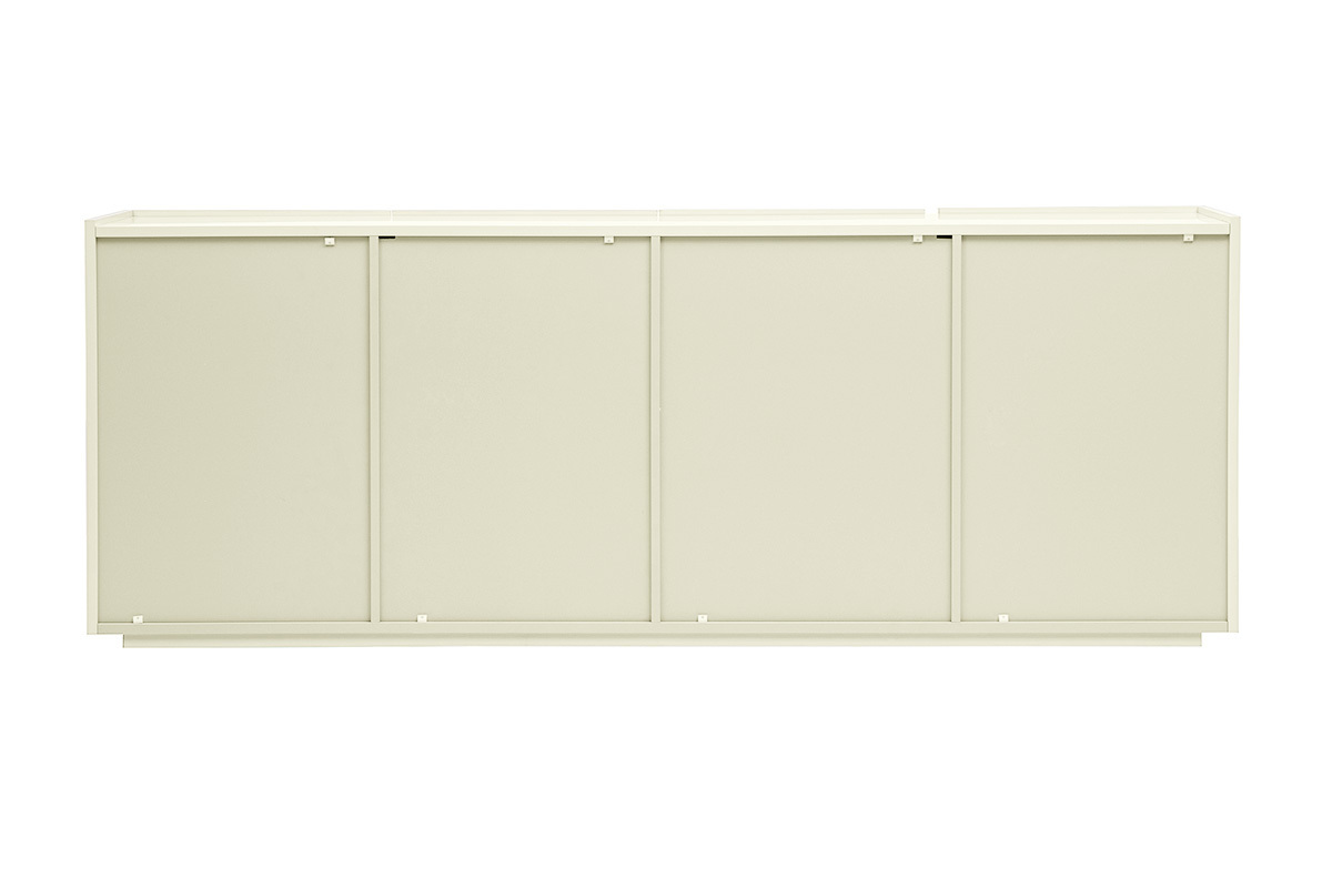 Buffet beige lucido 3 porte 4 cassetti L200 cm ISAURE