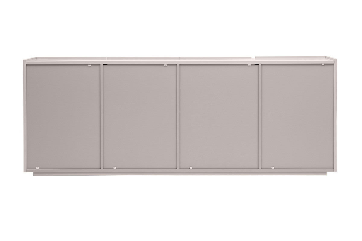 Buffet beige lucido 3 porte 4 cassetti L200 cm ISAURE