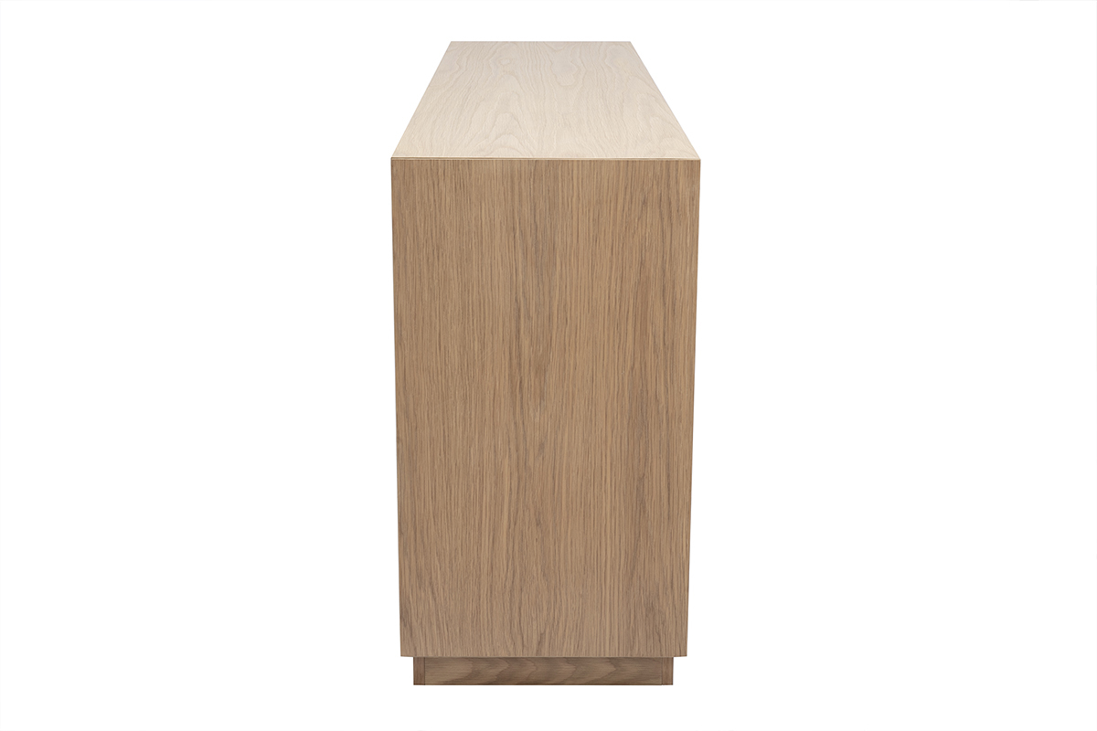 Buffet con motivi a spina di pesce in legno chiaro di rovere L160 cm ARROW
