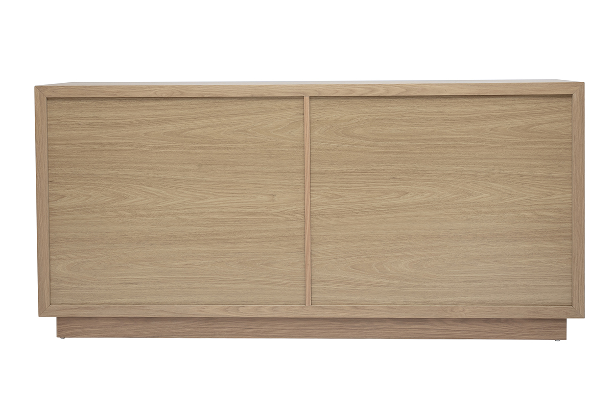 Buffet con motivi a spina di pesce in legno chiaro di rovere L160 cm ARROW