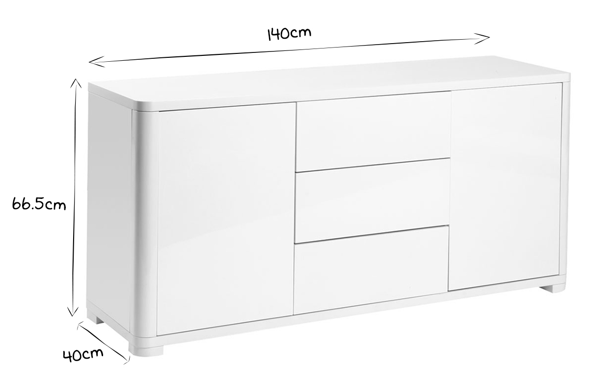 Buffet design bianco laccato PAX