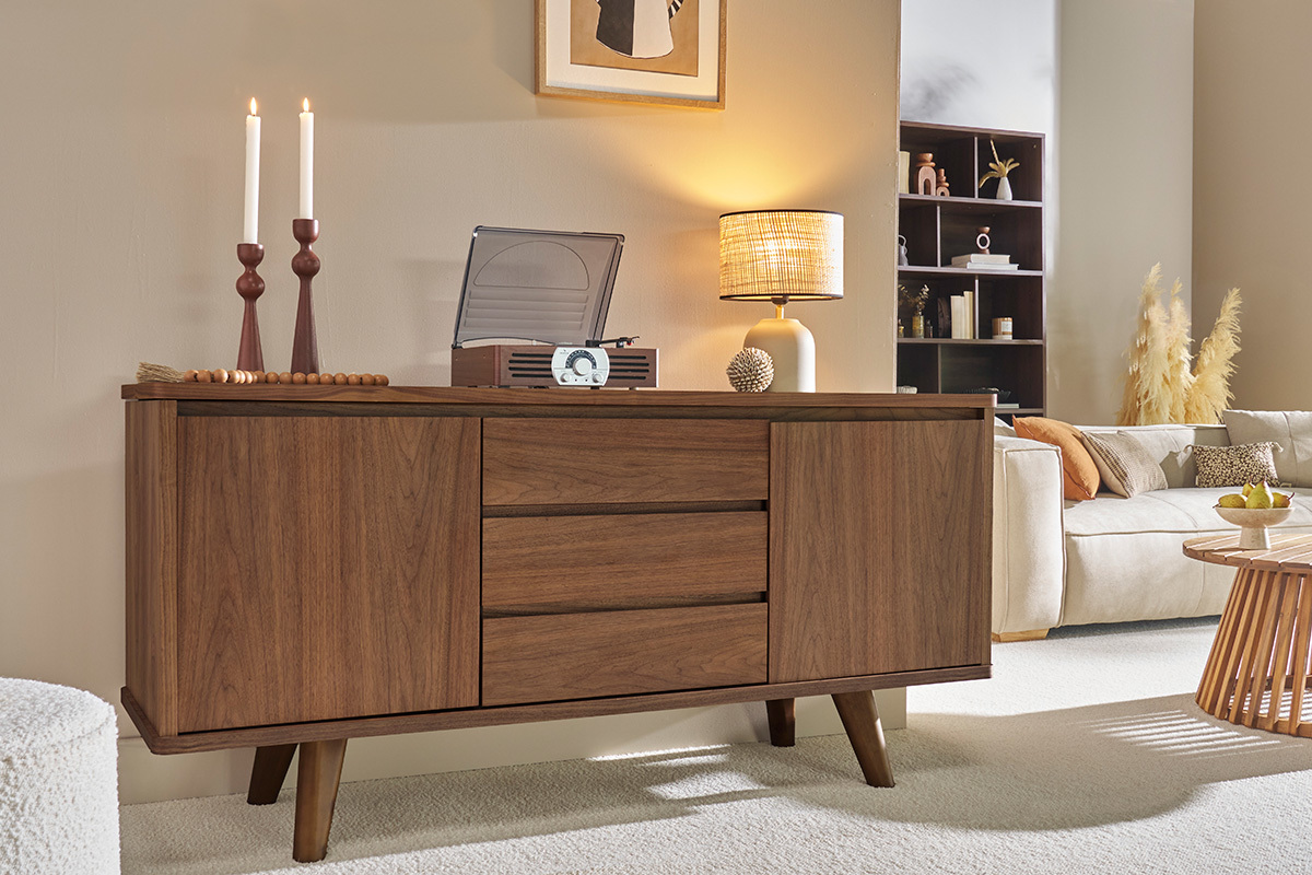 Buffet design in noce FIFTIES