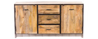 Buffet design industriale 160 cm legno massiccio INDUSTRIA