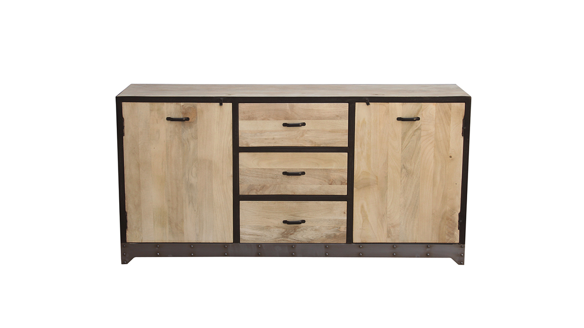 Buffet design industriale 160 cm legno massiccio INDUSTRIA