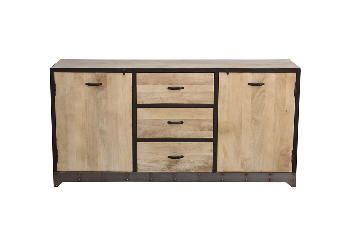 Buffet design industriale 160 cm legno massiccio INDUSTRIA