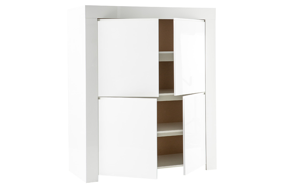 Buffet design quadrato 4 ante laccato bianco ERIA
