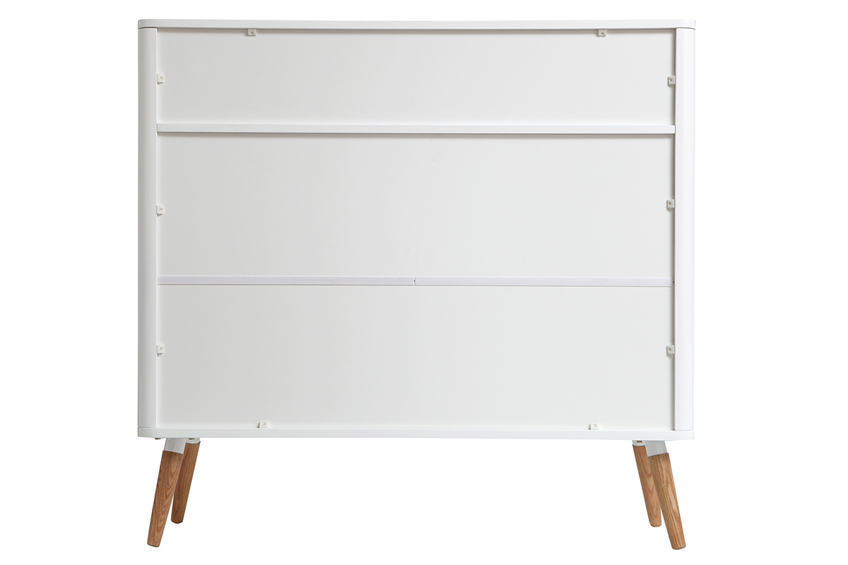 Buffet design scandinavo bianco e legno TOTEM