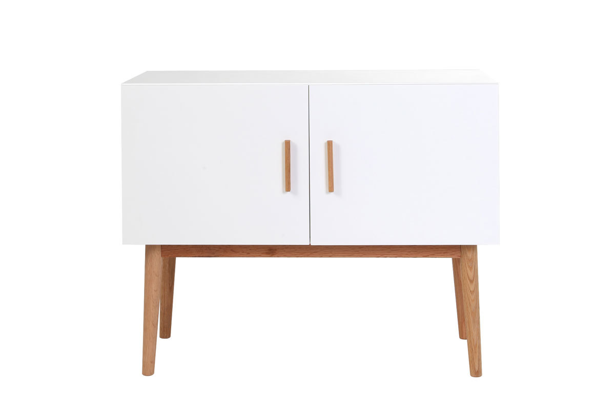 Buffet in legno naturale e bianco 2 ante GILDA