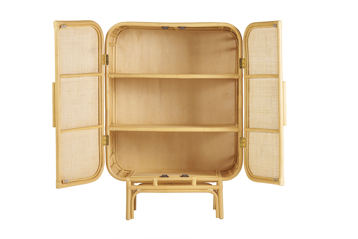 Buffet in rattan a 2 ante L80 cm LUWAK