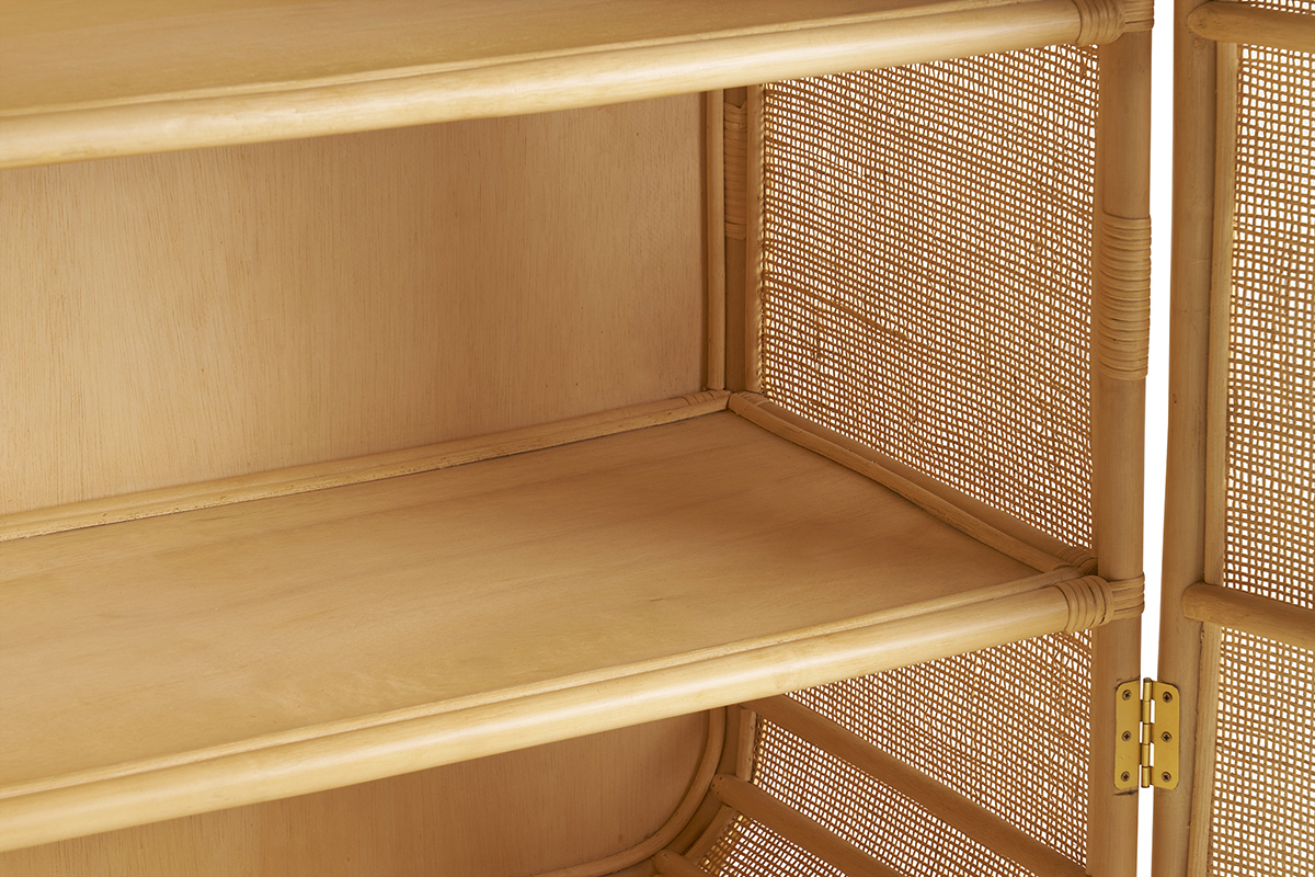 Buffet in rattan a 2 ante L80 cm LUWAK