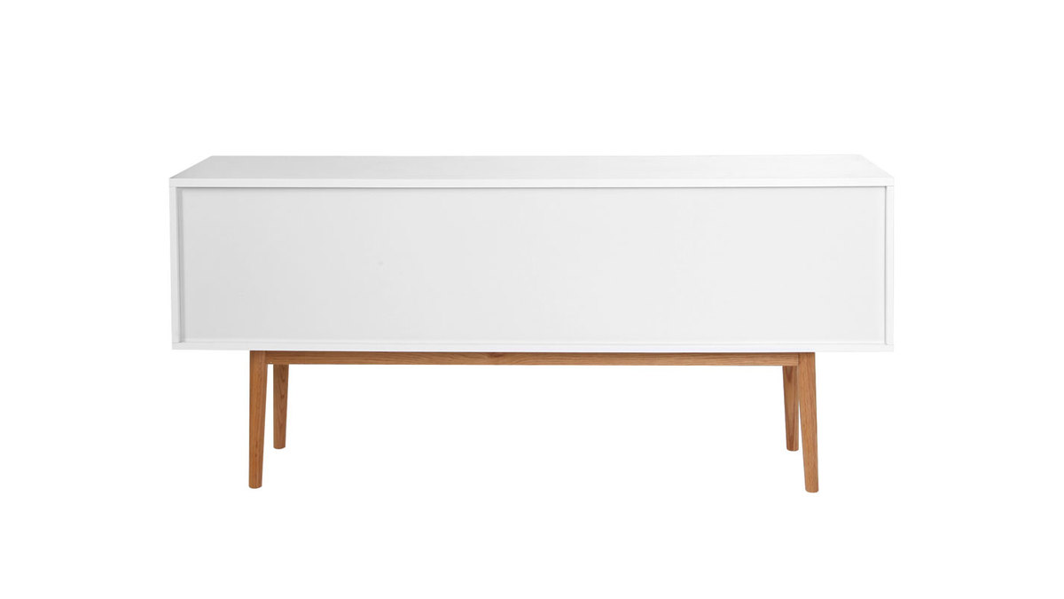 Buffet legno naturale e bianco 2 ante 2 cassetti GILDA