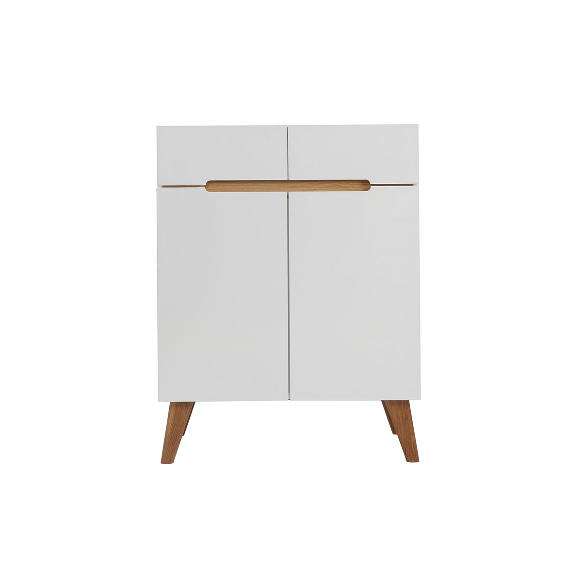 Buffet scandinavo bianco e frassino 80cm MELKA