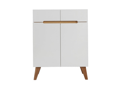 Buffet scandinavo bianco e frassino 80cm MELKA