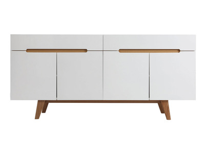 Buffet scandinavo bianco lucido e frassino 180cm MELKA
