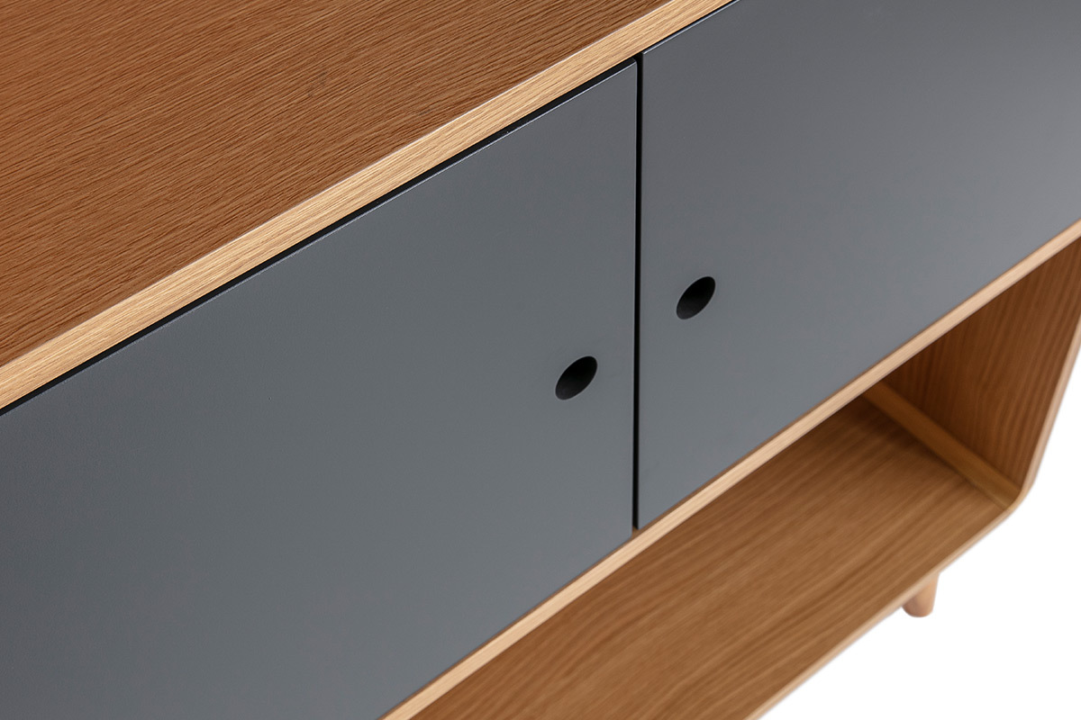 Buffet scandinavo quercia chiaro e grigio COPENHAGUE