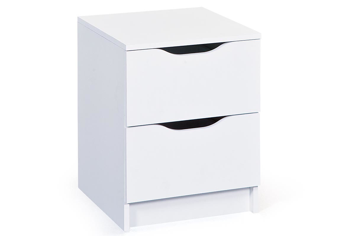 Cassettiera design 2 cassetti bianca DRAW
