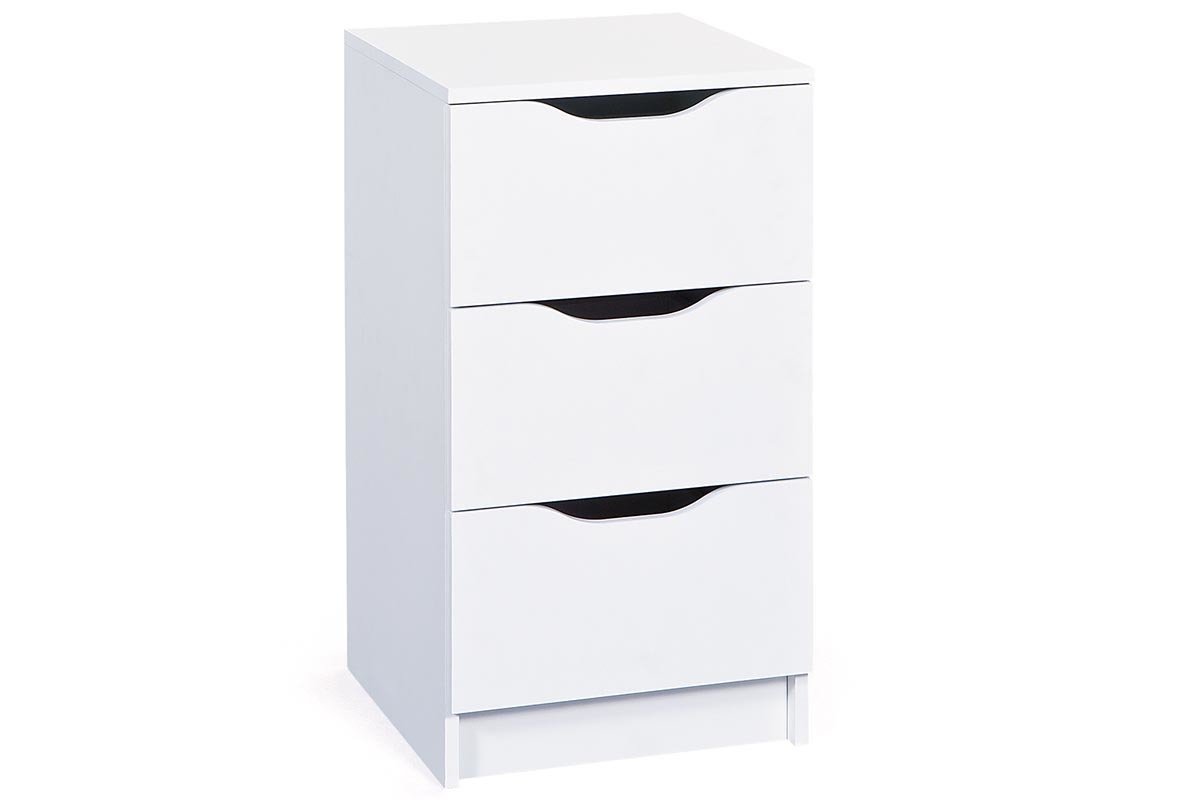 Cassettiera design 3 cassetti bianco DRAW