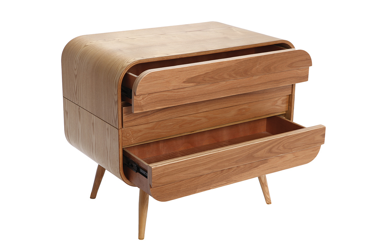 Cassettiera design frassino 3 cassetti BJORG