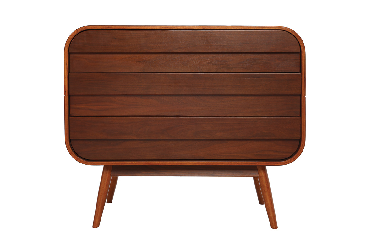 Cassettiera design noce 3 cassetti BJORG