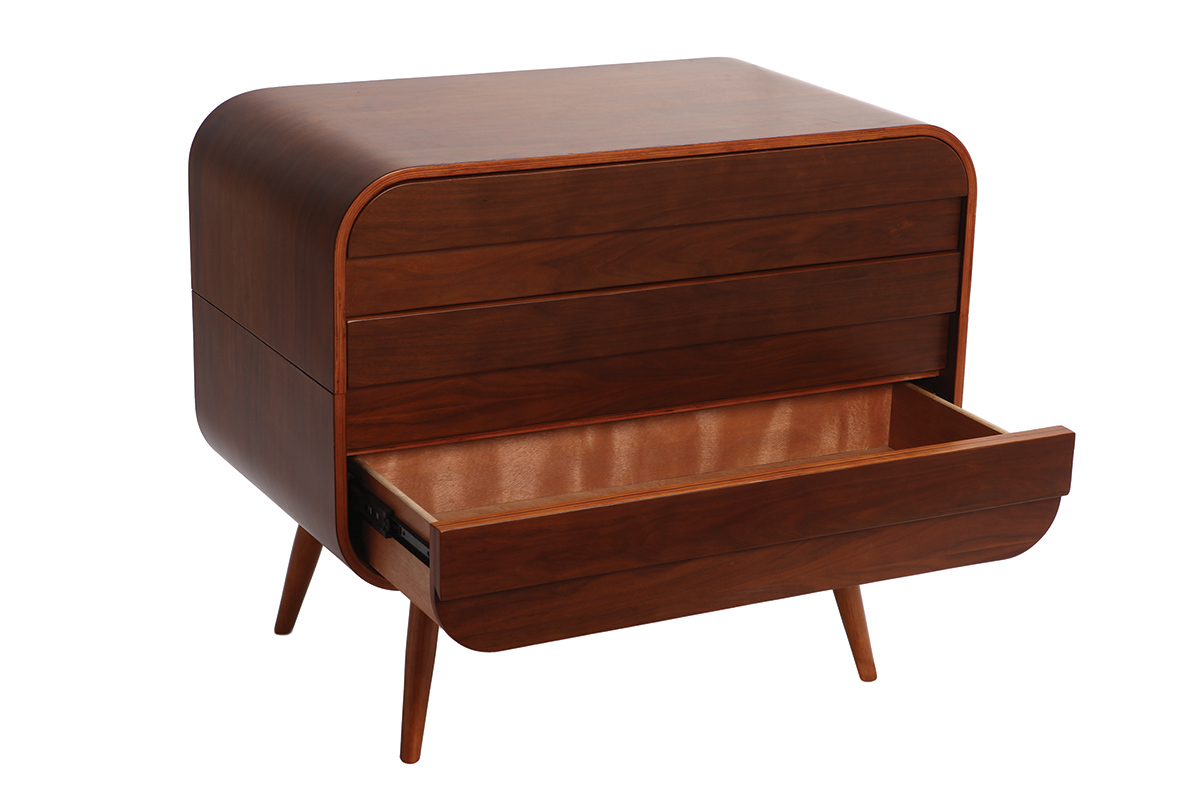 Cassettiera design noce 3 cassetti BJORG