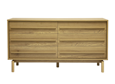 Cassettiera finitura legno quercia 6 cassetti L140 cm YSEULT